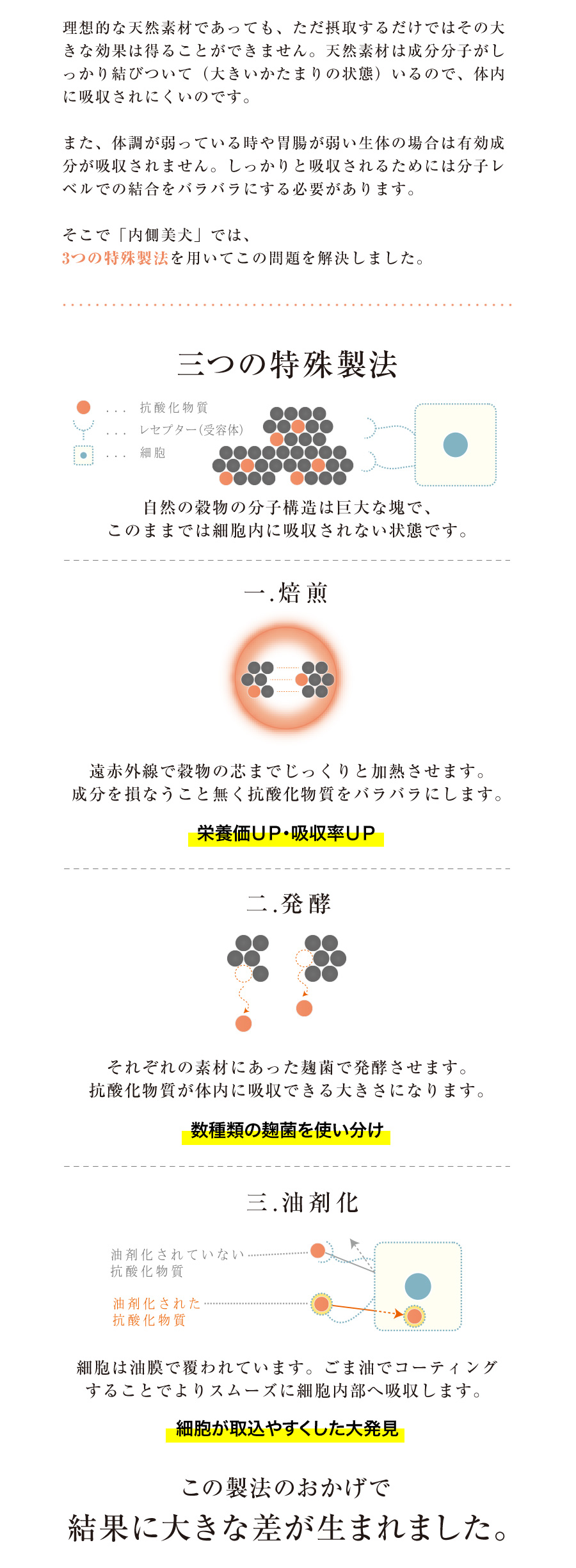 最大限効果を引き出す特殊製法